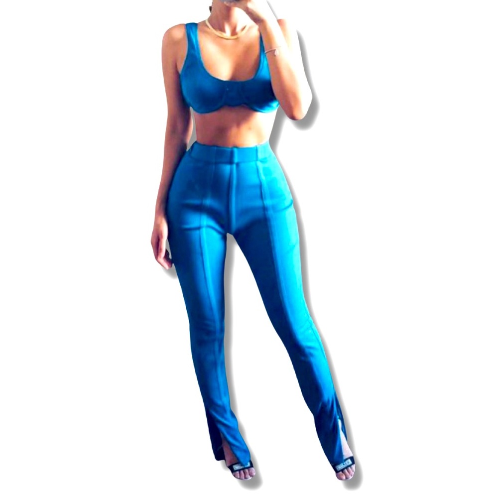 Rib Bra Top and Leggings Set